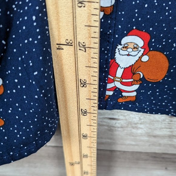 Denim & Flower* Men's Short Sleeve Button Down Curved Hem Shirt~ Size XL - Picture 9 of 12